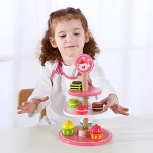 TookyToy - Pretend Play Pink Dessert Stand Toy Set