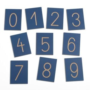 Greenbean - Grooved Number Plates - Numbers 0-9 - 10pcs - Solid Beech Wood