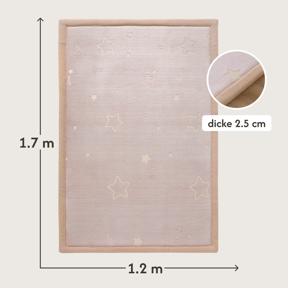 Hakuna Matte - GlowCloud Play Mat Carpet Glow in the Dark - Stars 170 x 120 x 2.5 cm - Image 3