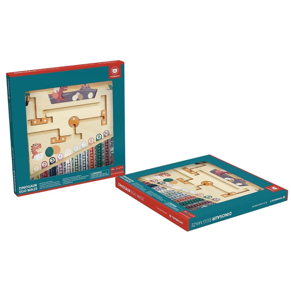TopBright - Wooden Dinosaur Magnetic Maze - Colour Sorting & Matching Toy - Image 8