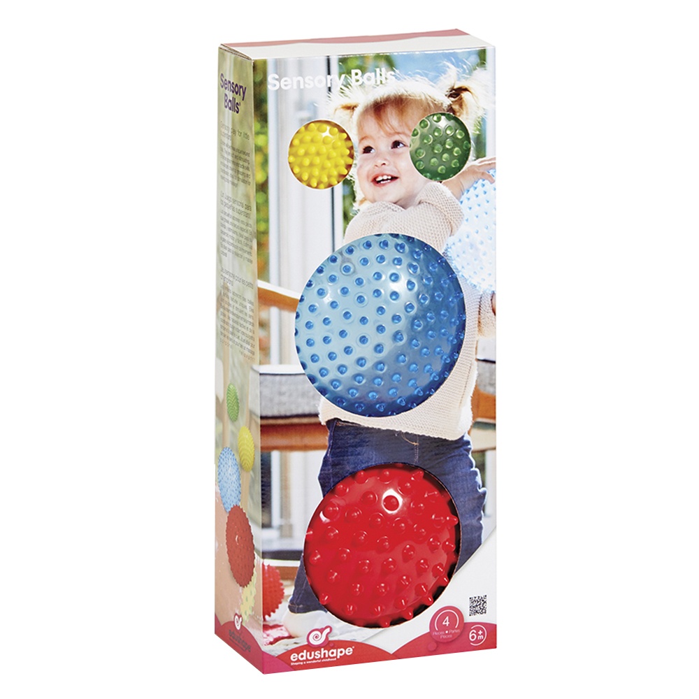 edushape - Sensory Balls 4-Pack - Textured Balls for Baby Motor Skills & Tactile Play - Image 3
