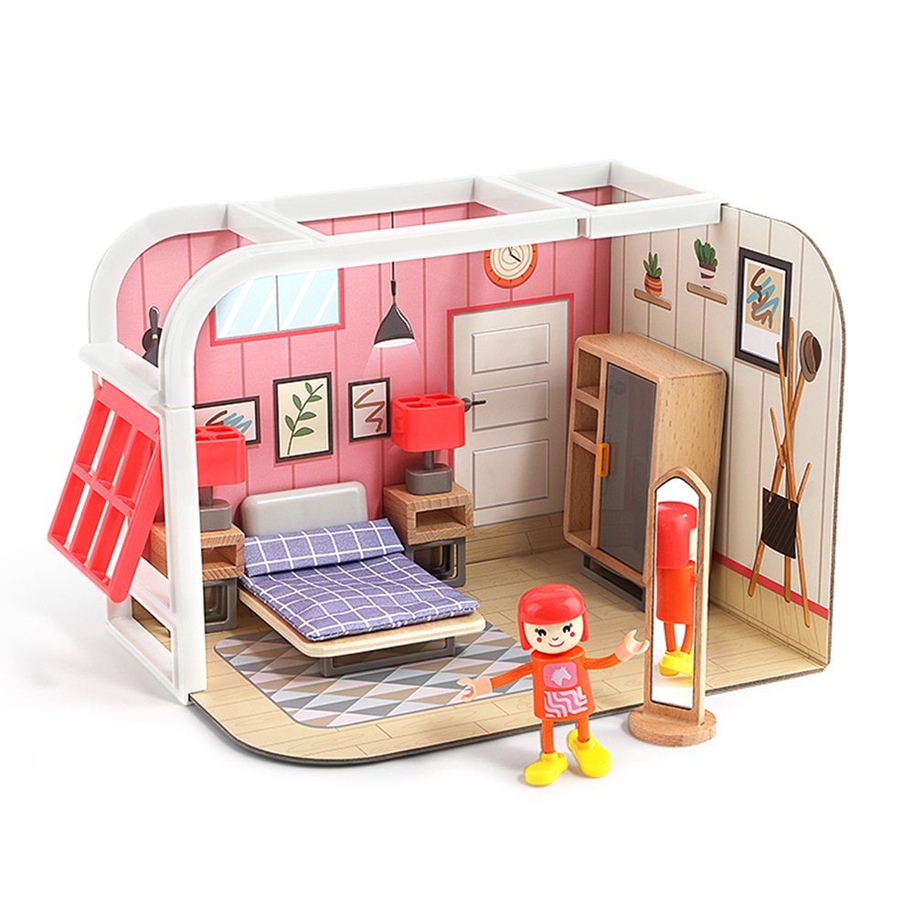 TopBright - Pretend Play Sheila's Dream Bedroom Mini Dollhouse-** - Image 2