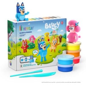Hey Clay - Modelling Air-Dry Clay with Fun Interactive App - Bluey and Friends, 15 cans