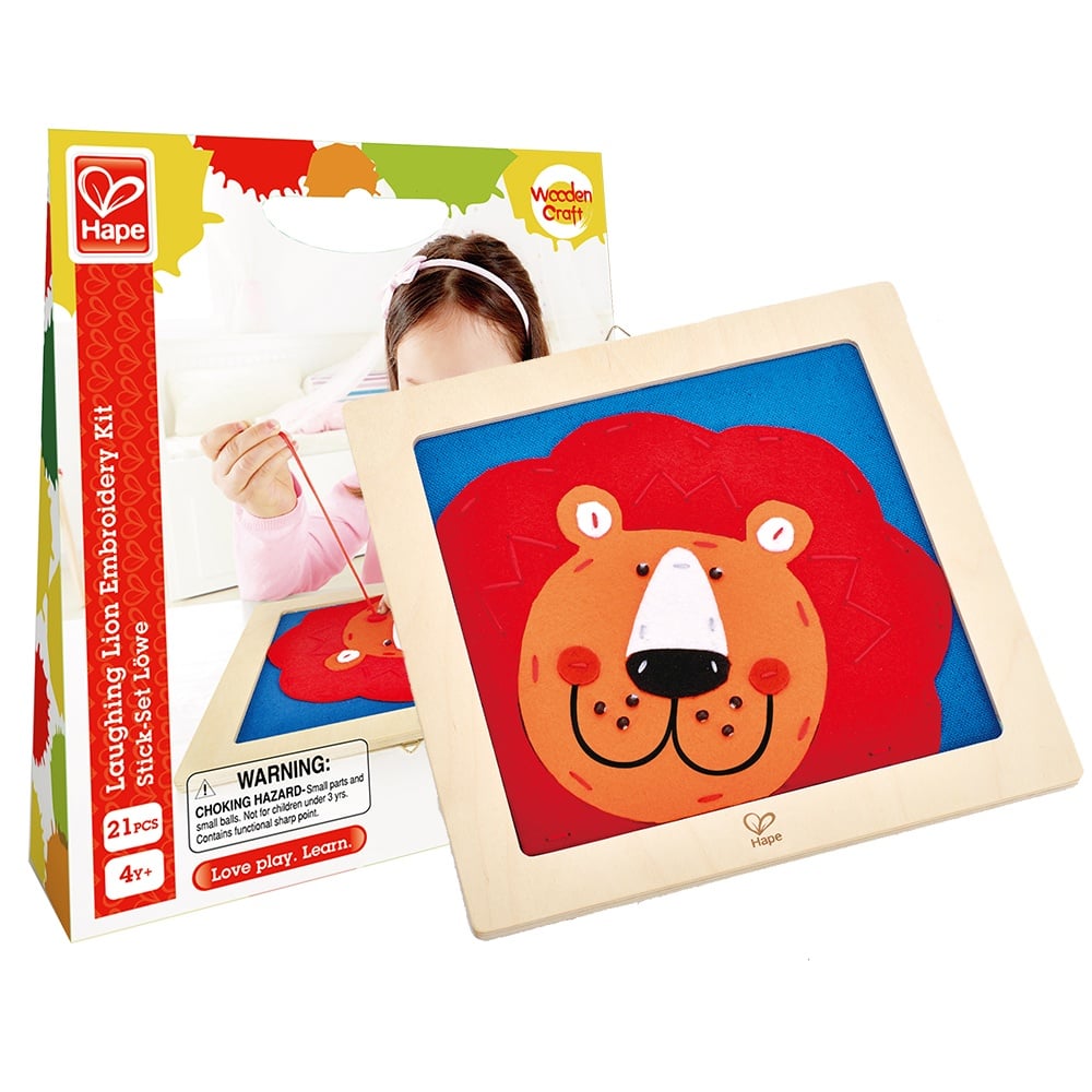 Hape - Arts & Crafts Embroidery Kit - Laughing Lion -** - Image 4
