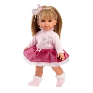 Llorens - Baby Girl Doll with Pink Dress & Accessories: Elena - 35cm