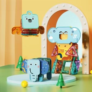 Feelo - Magnetic Tiles Activity Set - Animals - 30 Pieces-**