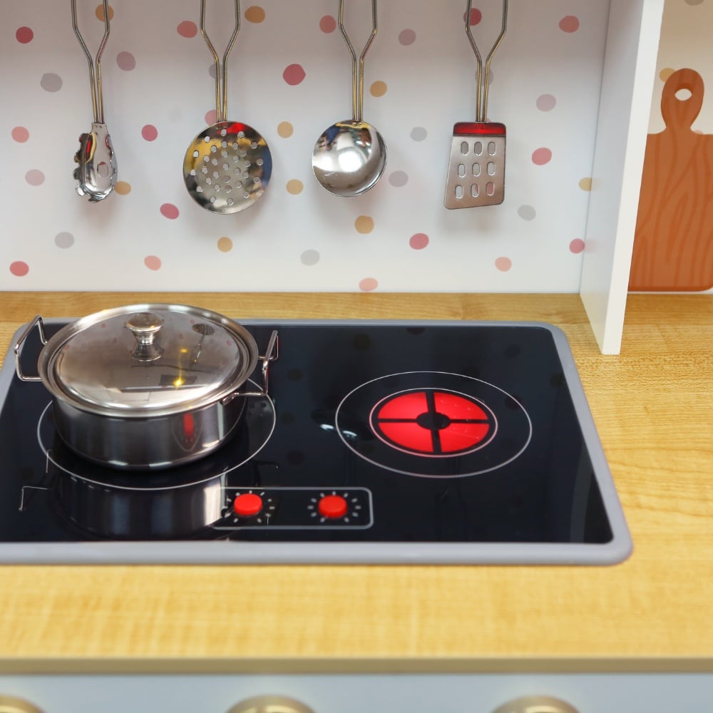 Greenbean - Pretend & Play - Wooden Play Kitchen with Accessories - Image 4