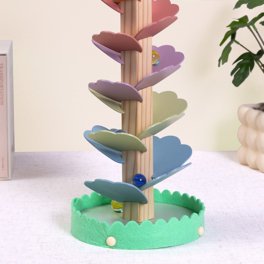 TookyToy - Wooden Ball Track Tree Toy with Spinning Leaves - Image 5