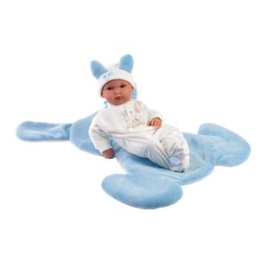 Llorens - Anatomically Correct Baby Boy Doll with Clothing & Bunny Cushion: Bimbo - 35cm