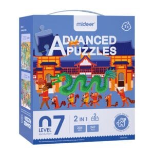 Mideer - Level Up Jigsaw Puzzle for Kids - 2-in-1 - Level 7 Human Geography