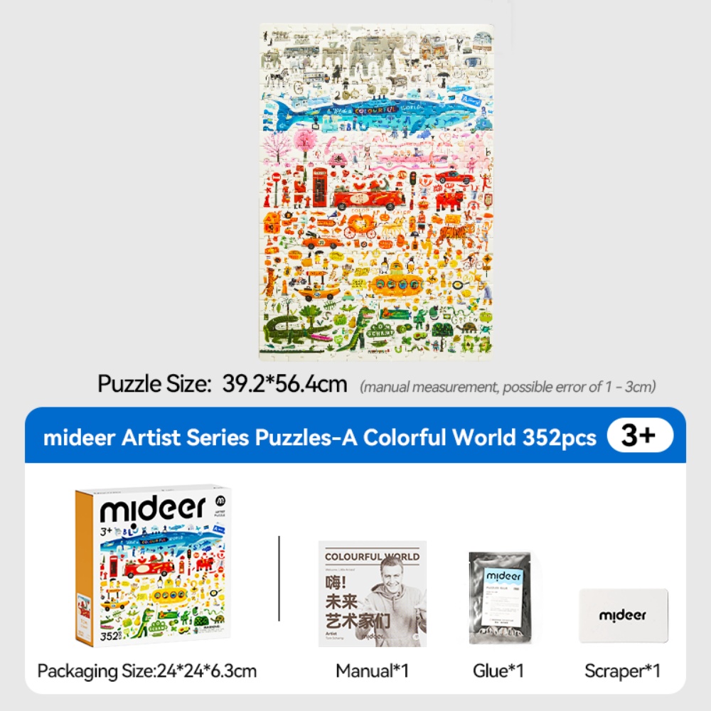 Mideer - Artist Puzzle: Colourful World - 352 Piece Illustrated Global Jigsaw for Kids - Image 2