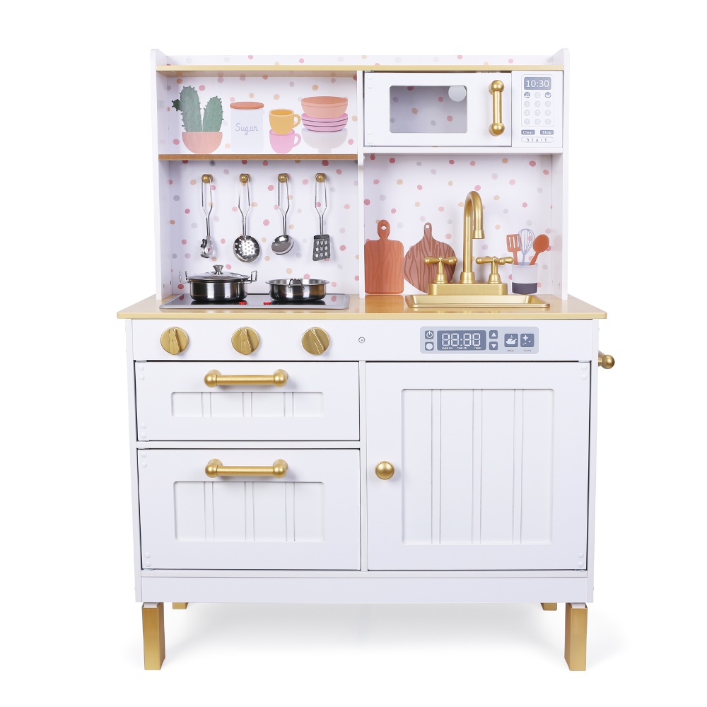 Greenbean - Pretend & Play - Wooden Play Kitchen with Accessories - Image 2