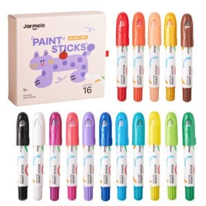Jar Meló - Twistable Washable Silky Crayons - Wet & Dry Art Set - 16 Colours