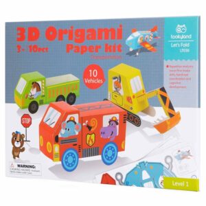 TookyToy - Let's Fold 3D Origami Paper Kit - Traffic