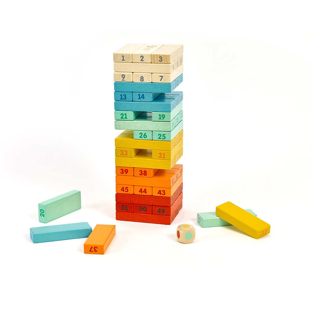 Classic World - Deluxe Colourful Stacking Game - 55pcs - Image 3