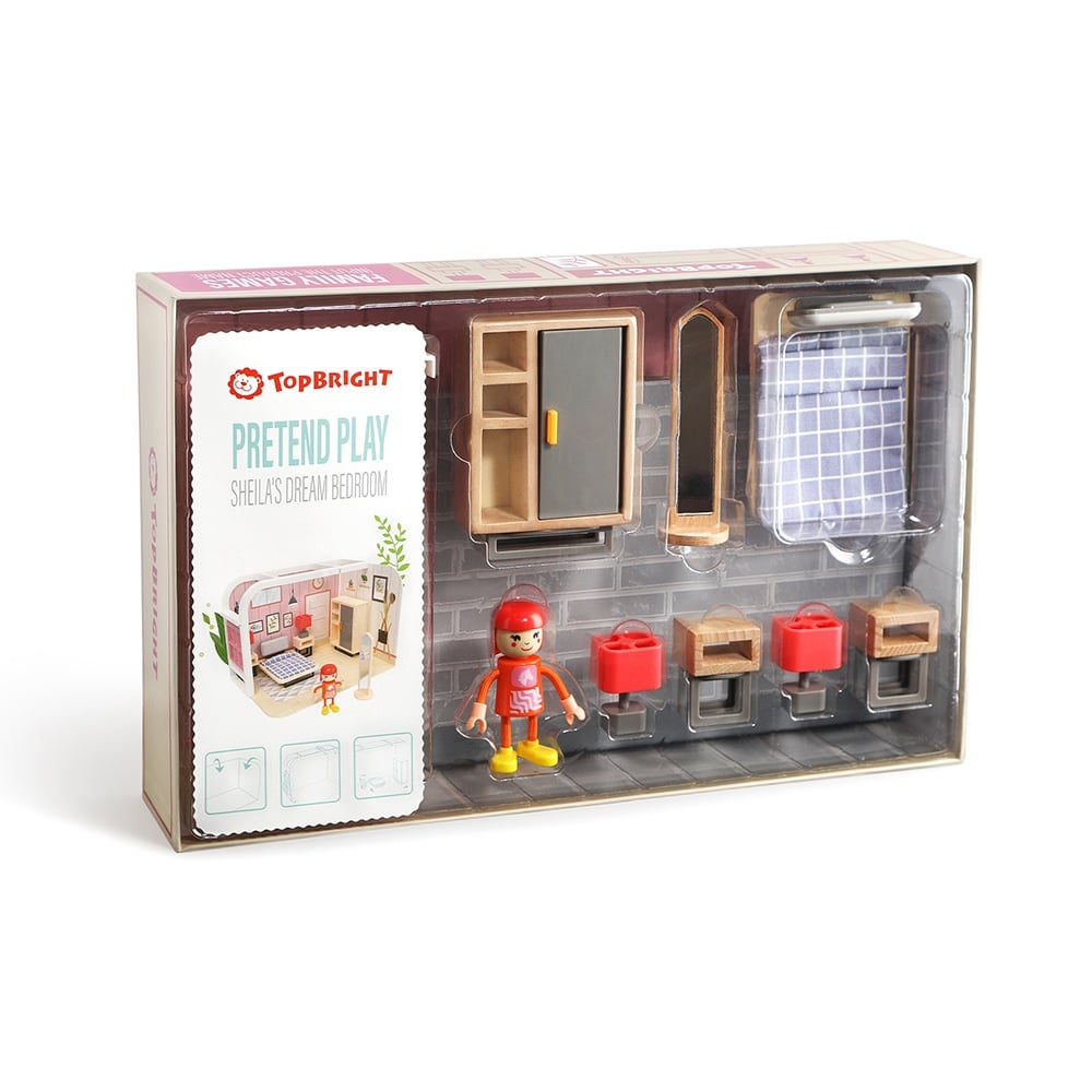 TopBright - Pretend Play Sheila's Dream Bedroom Mini Dollhouse-** - Image 5