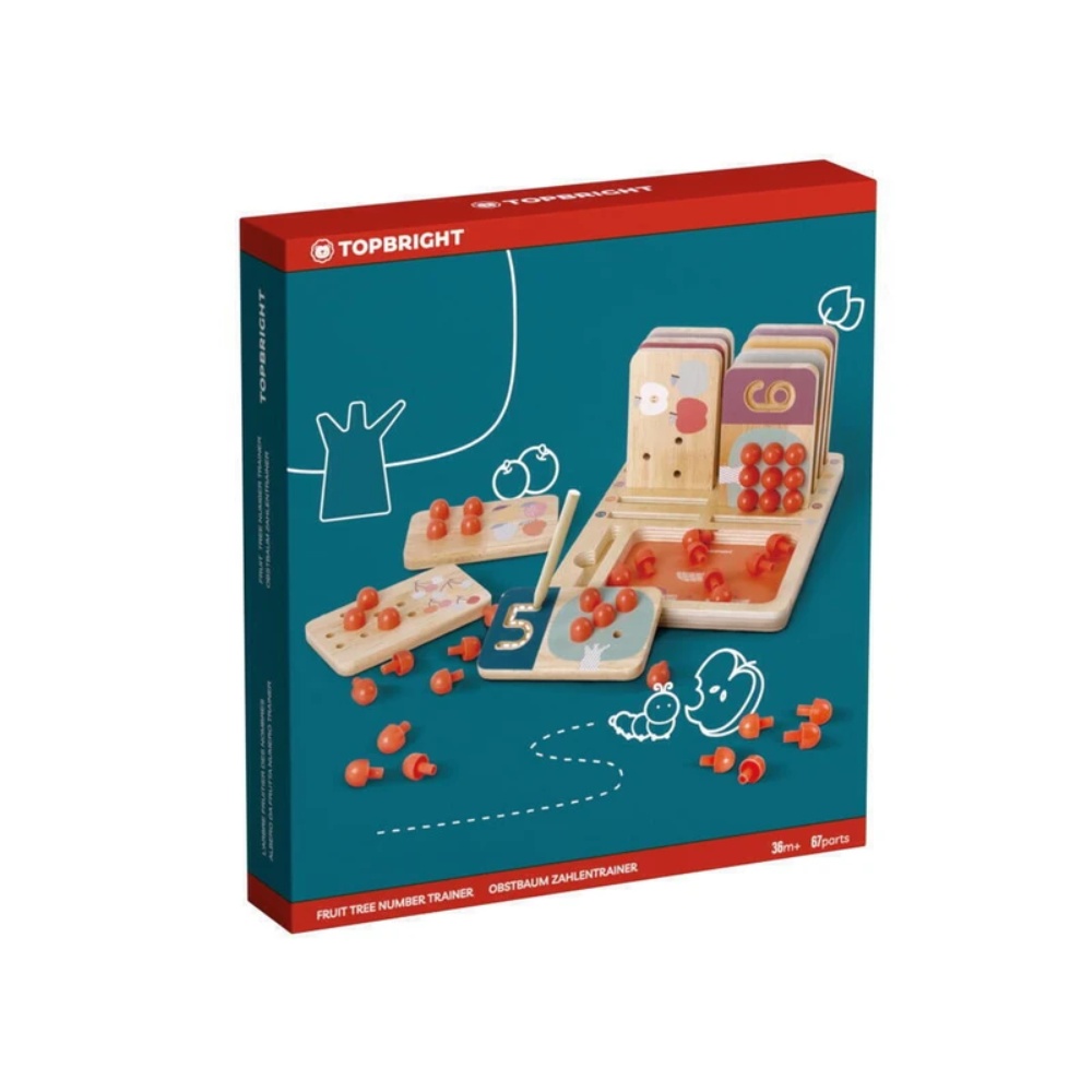 TopBright - Wooden Montessory Fruit Tree Counting & Writing Number Toy - Image 10