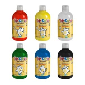 Toy Color - Superwashable Ready-Mix Non-Toxic Fingerpaint - Bulk Pack 6 x 500ml