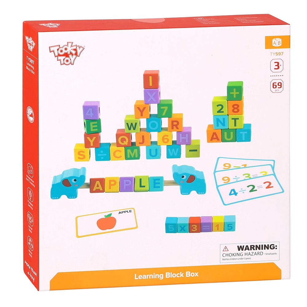 TookyToy - ABC & 123 Learning Wooden Blocks Box - Image 5