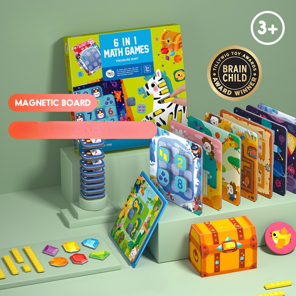 Jar Meló - Magnetic Maths Games 6-in-1 Set - Educational Number Skills Toy for Kids - Image 4