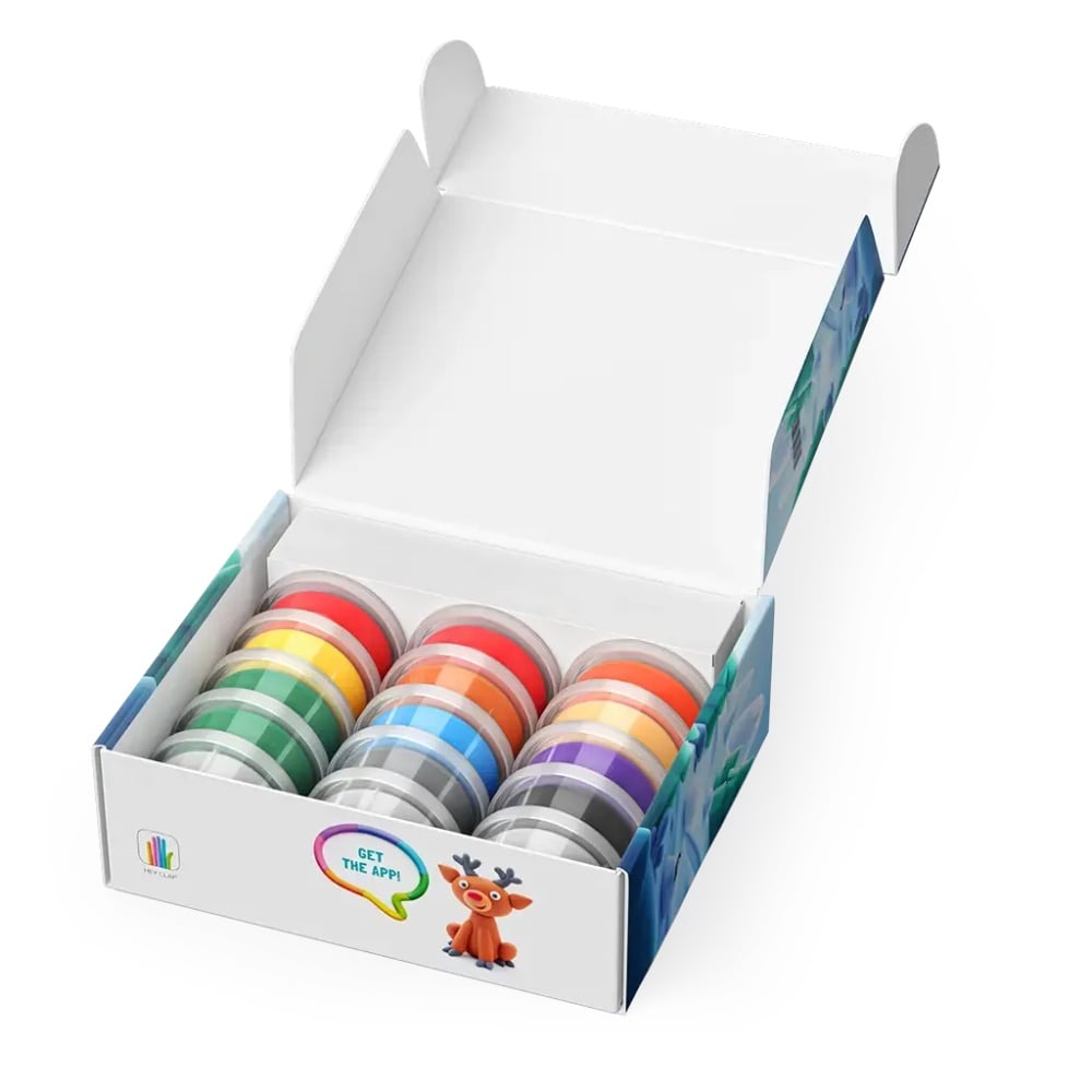 Hey Clay - Modelling Air-Dry Clay with Fun Interactive App - Winter Holidays, 15 cans-** - Image 8
