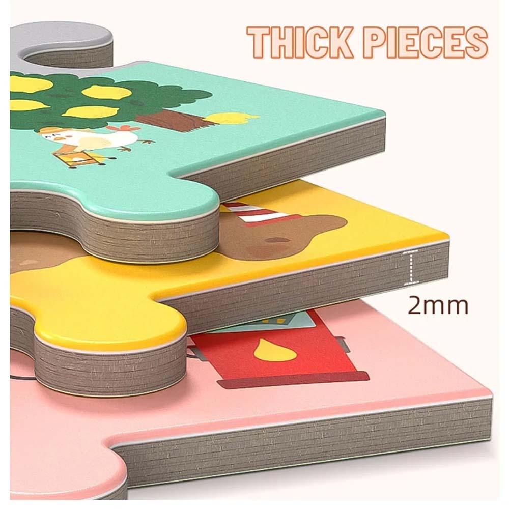 Mideer - Wooden Blocks with Floor Road Puzzle: Building Set for Kids - Image 5