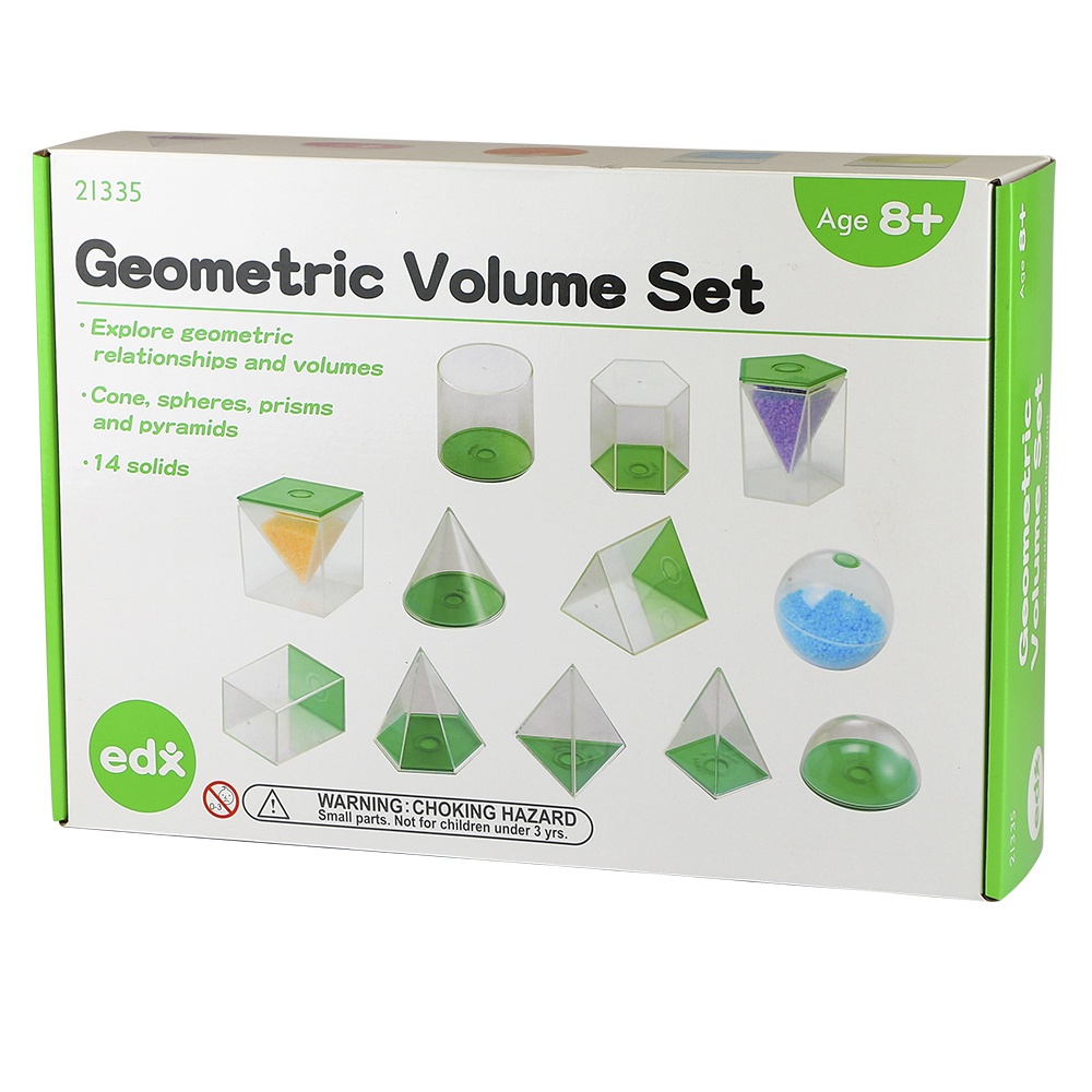 EDX Education - Geometric Volume Set - 8cm - 14pcs - Image 3