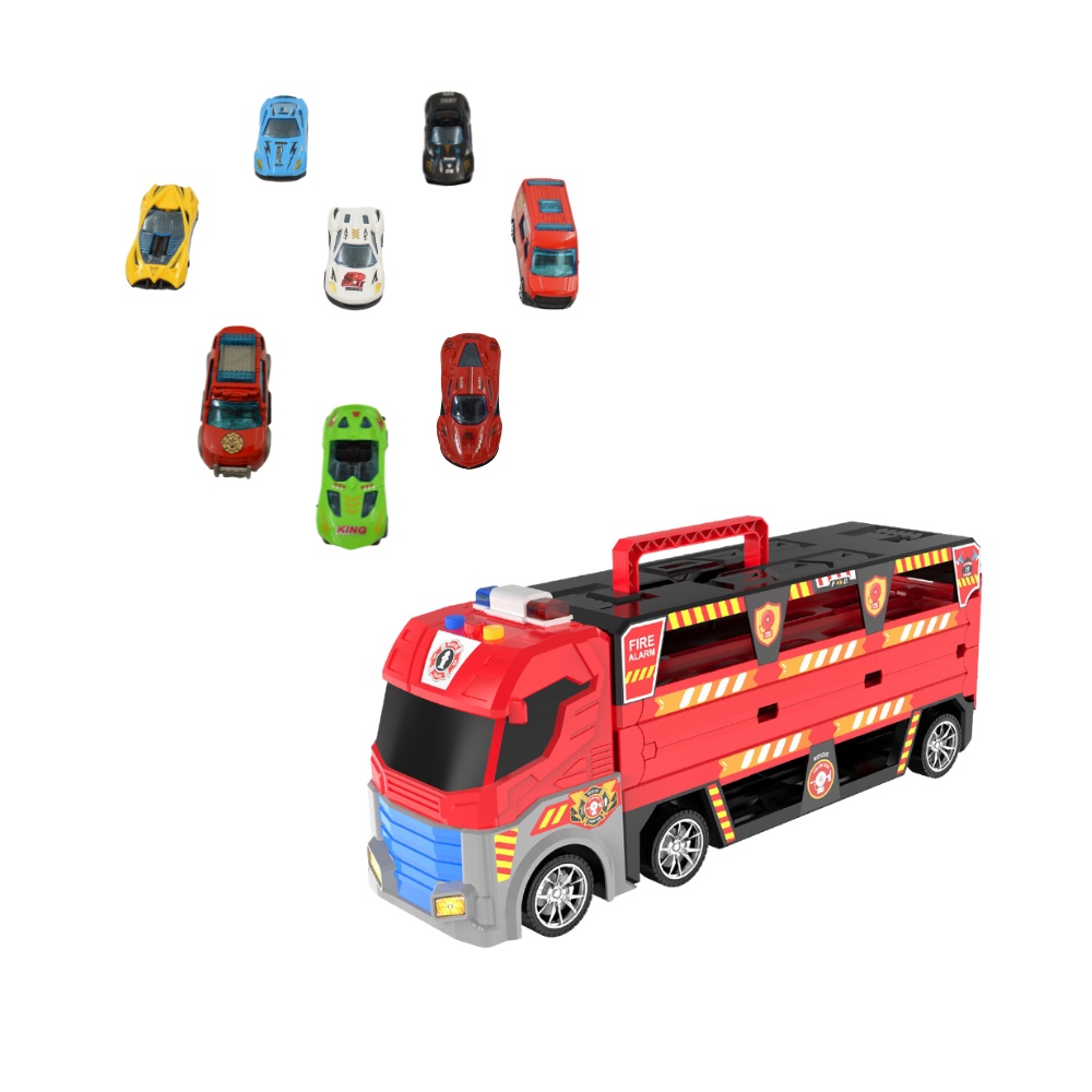 Cogo - Pretend & Play Car Transporter Truck with Lights and Sounds - 8 Cars - Image 6
