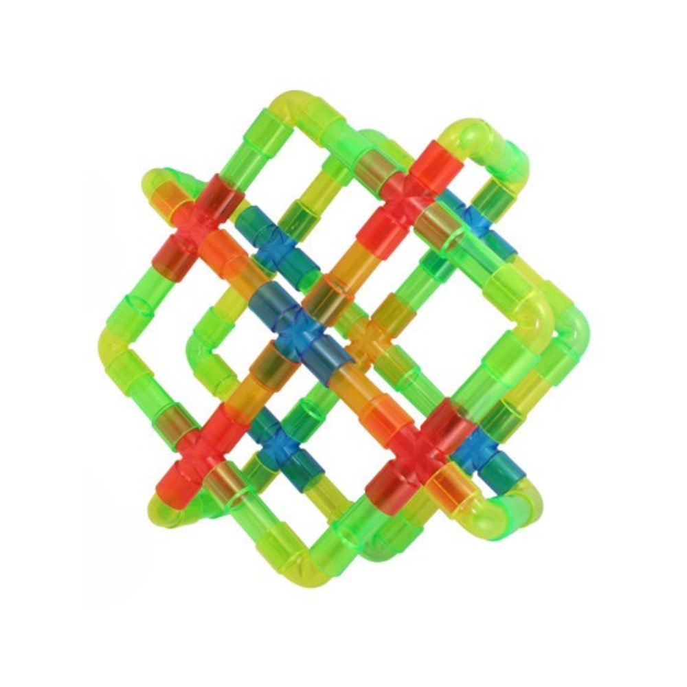 Greenbean - Building Pipes Transluscent Construction Set - 80pcs in Polybag - Image 3