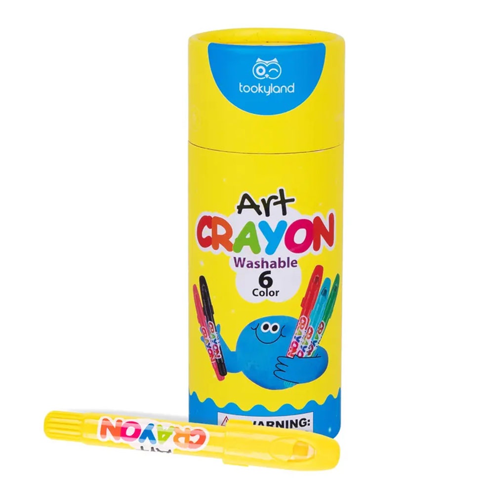 TookyToy - Twistable Washable Silky Crayons - 6 Colours - Image 2