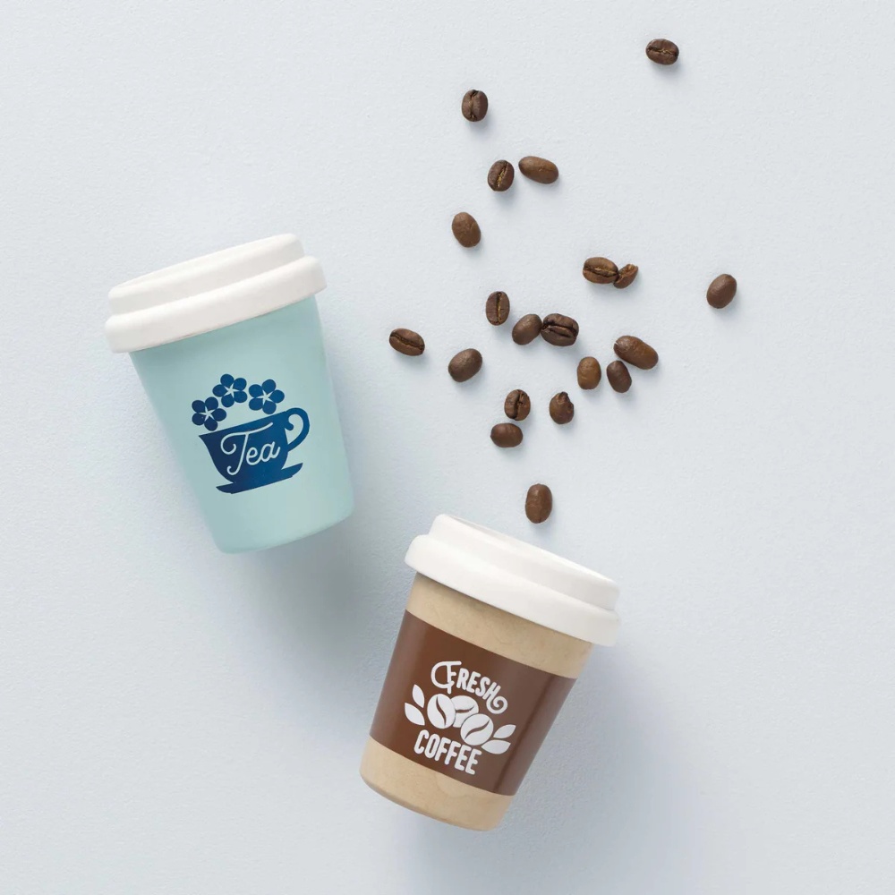Le Toy Van - Wooden Tea & Coffee Re-Useable Eco Cups - 2pcs - Image 4