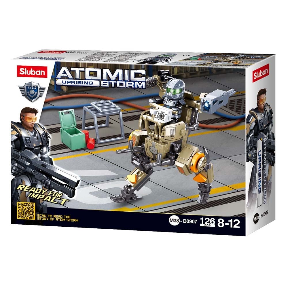 Sluban Building Set: Atomic Storm Uprising - AF1 Armed Patrol Walker - 126pcs