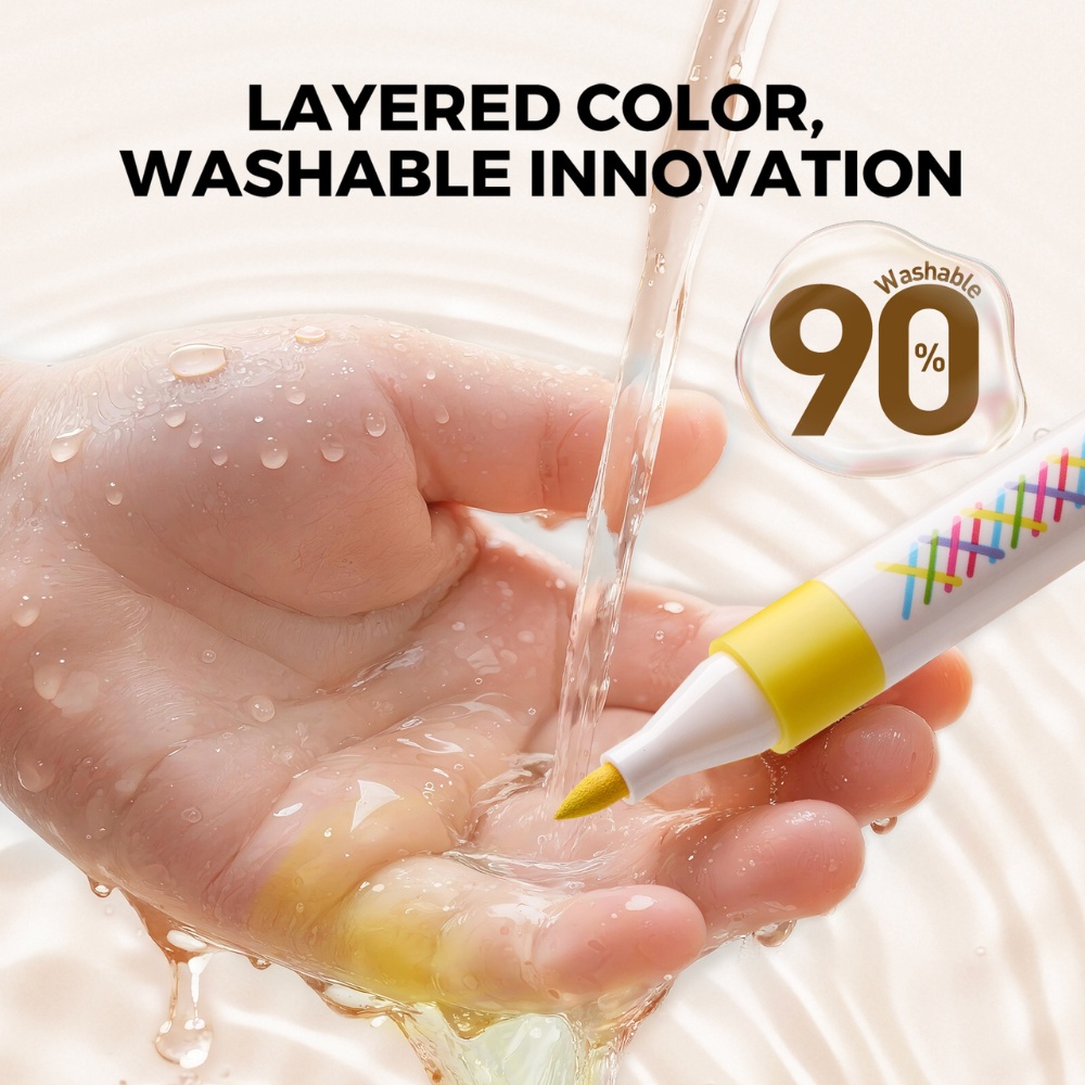 Jar Meló - Fine Tip Washable Markers - 24 Vivid Colours - Image 6
