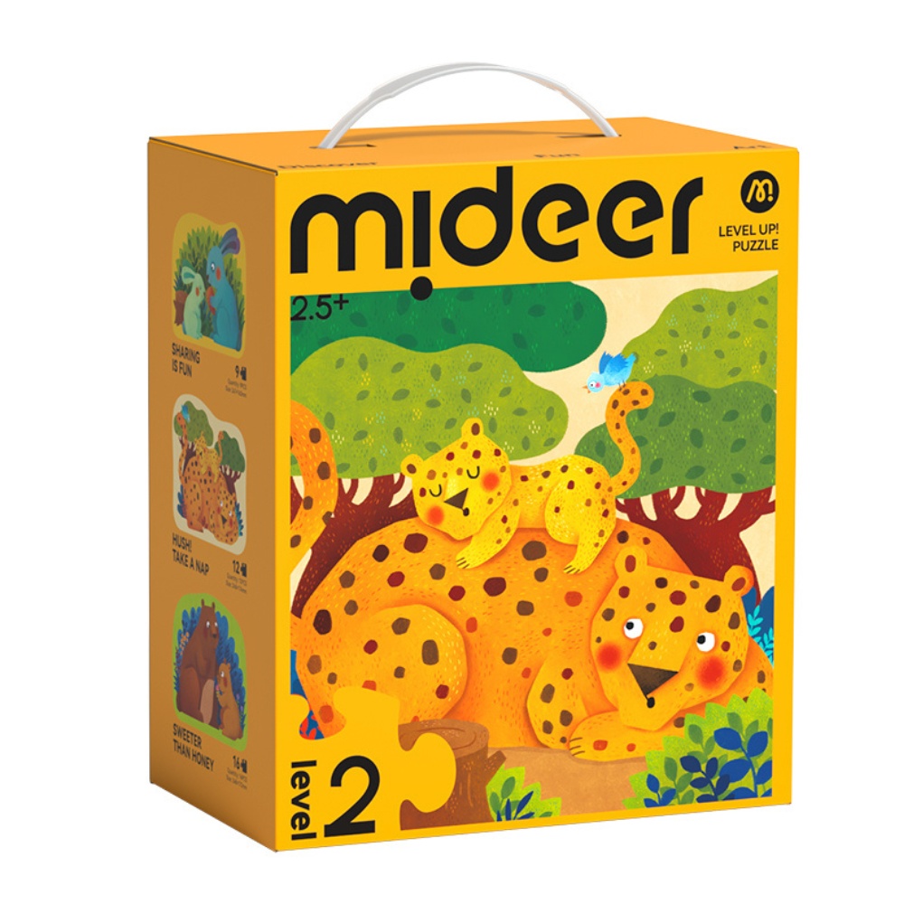 Mideer - Level Up Jigsaw Puzzle for Kids - 3-in-1 - Level 2 Kiss My Baby