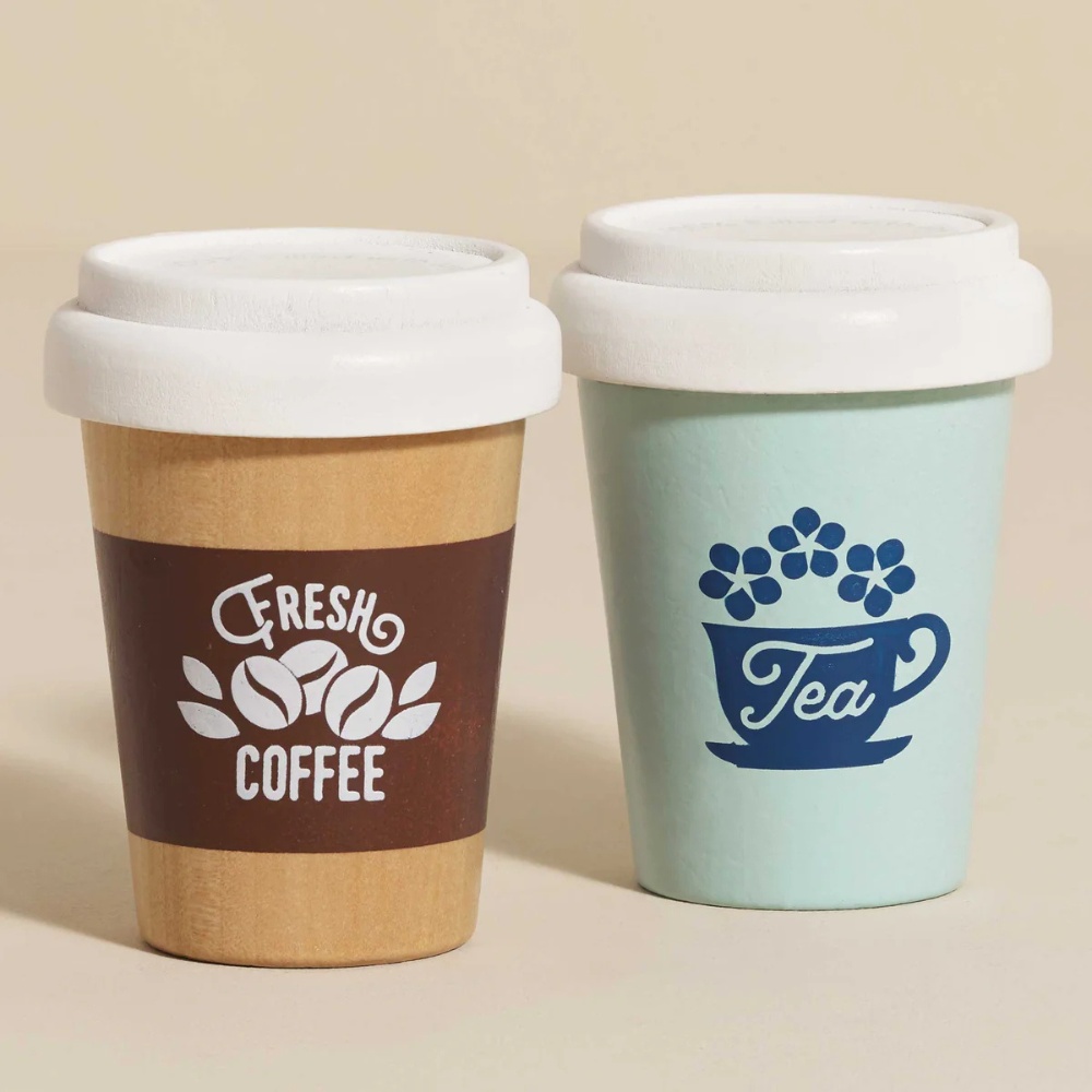 Le Toy Van - Wooden Tea & Coffee Re-Useable Eco Cups - 2pcs - Image 7