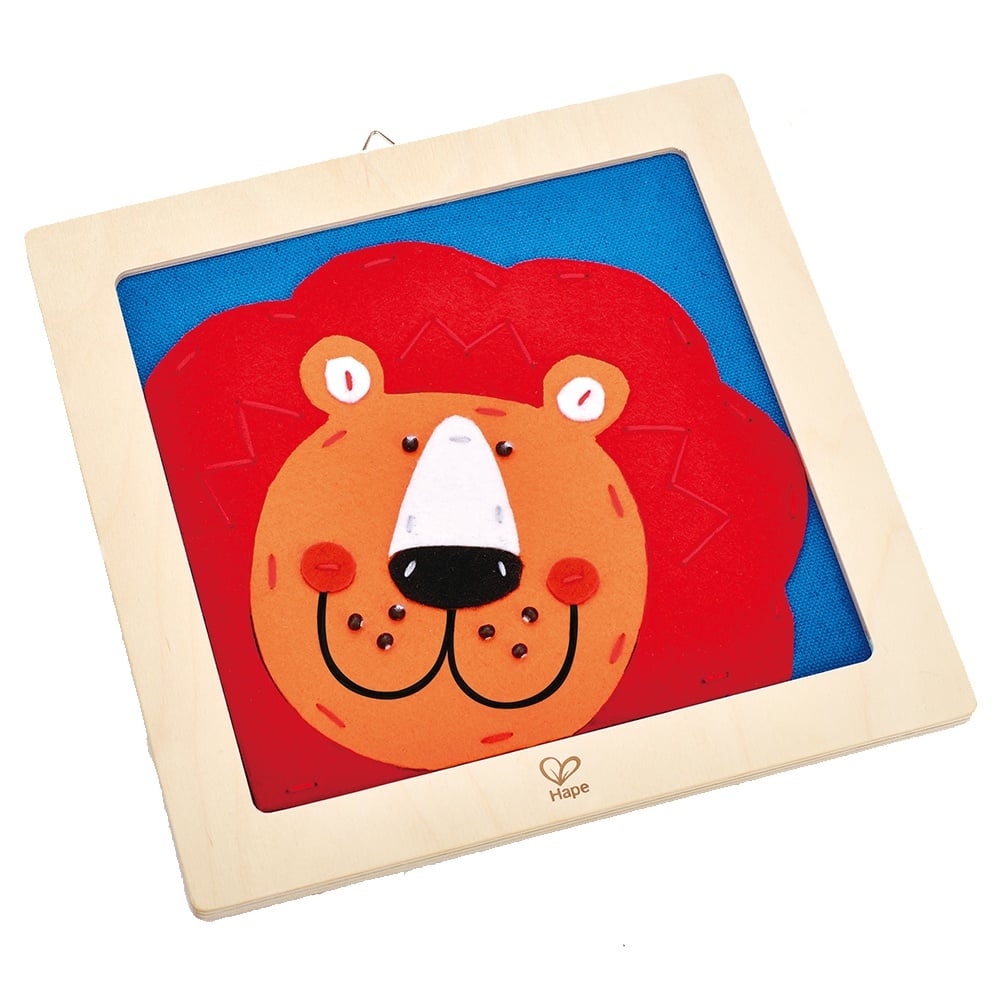 Hape - Arts & Crafts Embroidery Kit - Laughing Lion -** - Image 3