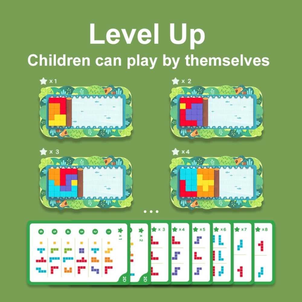 Mideer - 5-in-1 Jungle Tetris Block Educational Game for Kids - Image 3