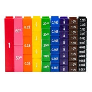 Greenbean - Equivalency Cubes - Fraction Learning Set - 51pcs in Polybag
