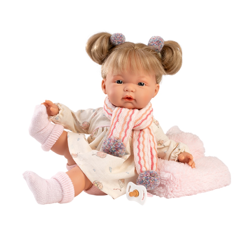Llorens - Baby Girl Doll with Crying Mechanism, Clothing, Scarf & Accessories: Joelle - 38cm - Image 3