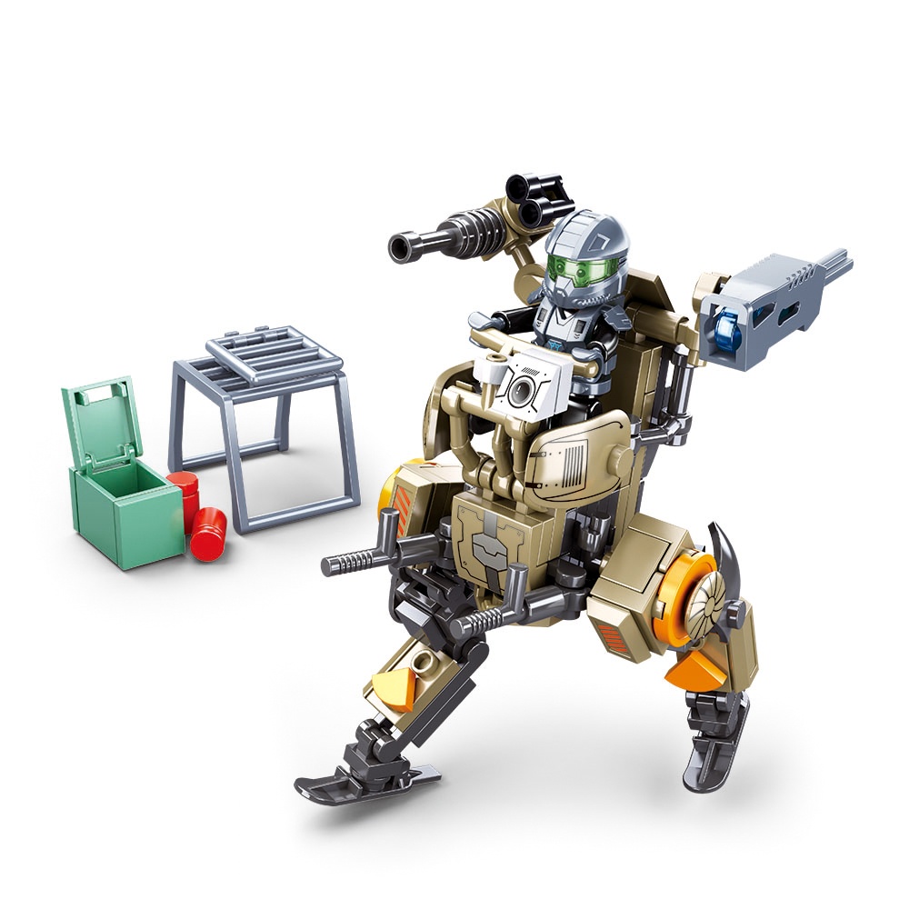 Sluban Building Set: Atomic Storm Uprising - AF1 Armed Patrol Walker - 126pcs - Image 2