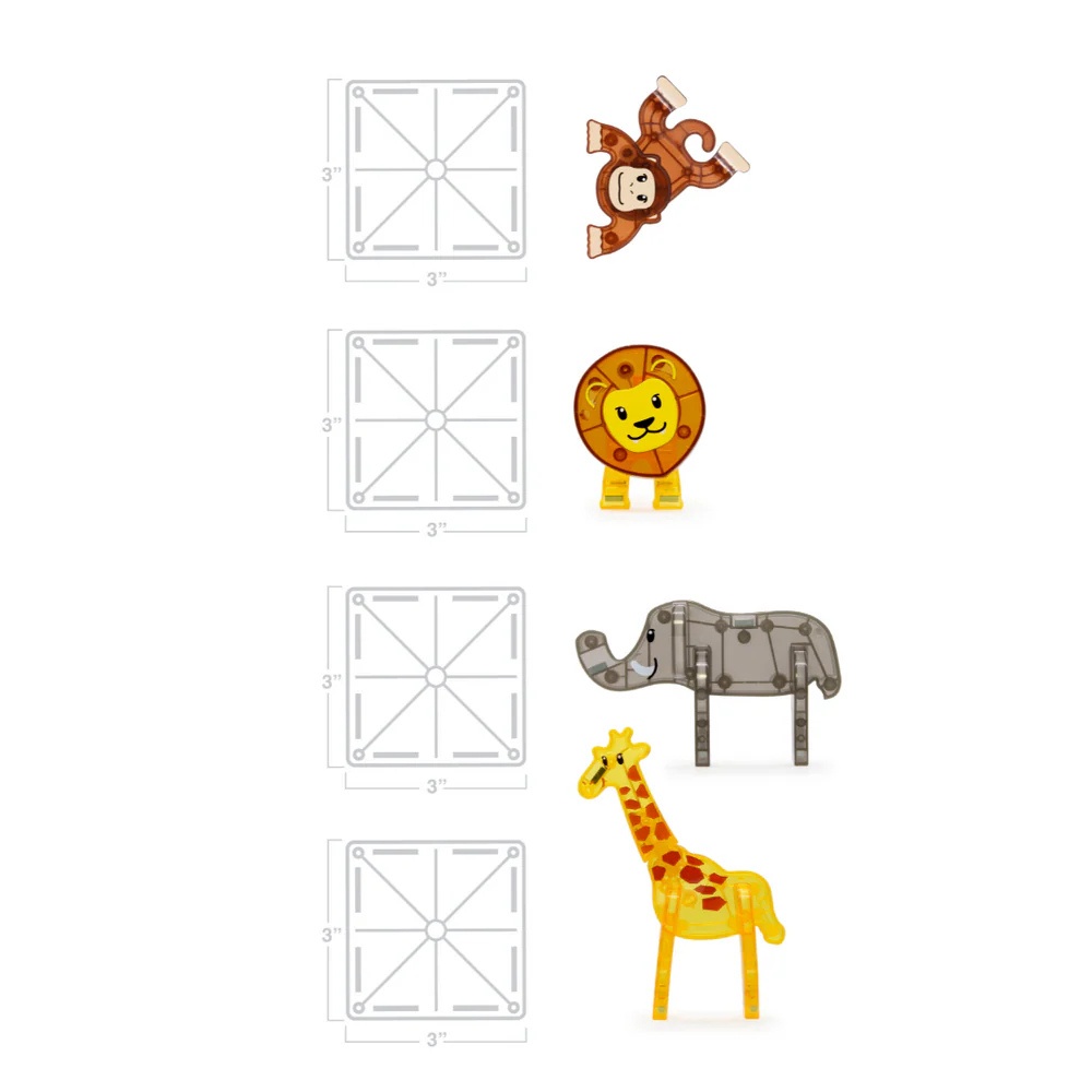 Magna-Tiles - Magnetic Construction Set - Safari Animals Set - 25pcs - Image 6