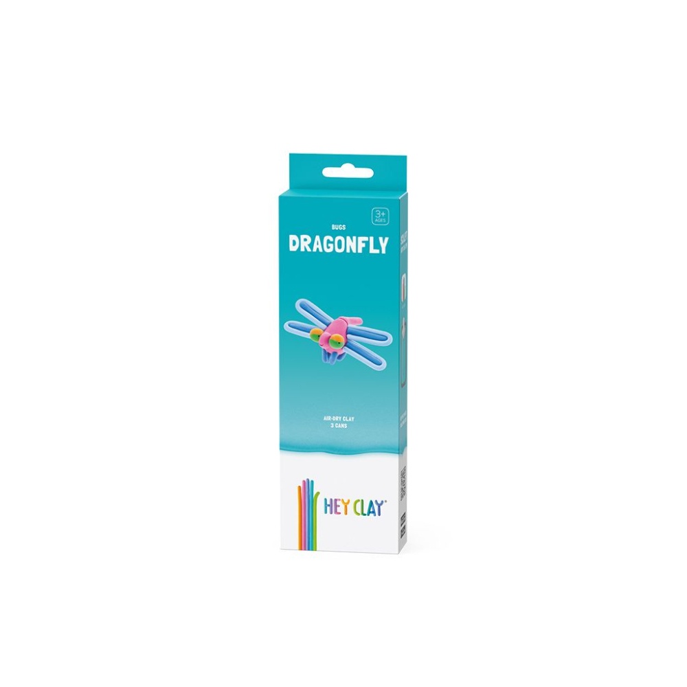 Hey Clay - Modelling Air-Dry Clay with Fun Interactive App - Dragonfly, series Bugs, 3 cans - Image 5