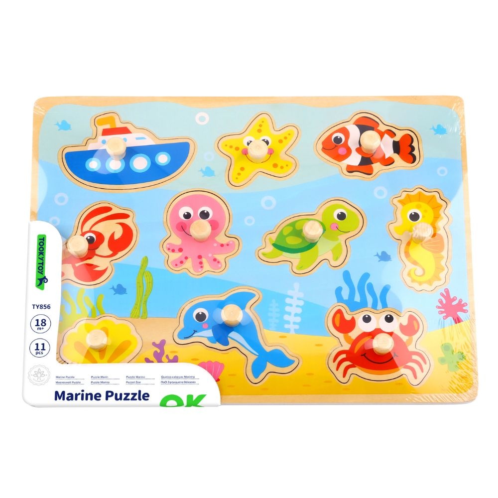 TookyToy - Wooden Ocean Peg Puzzle - 7 Pieces - Image 5