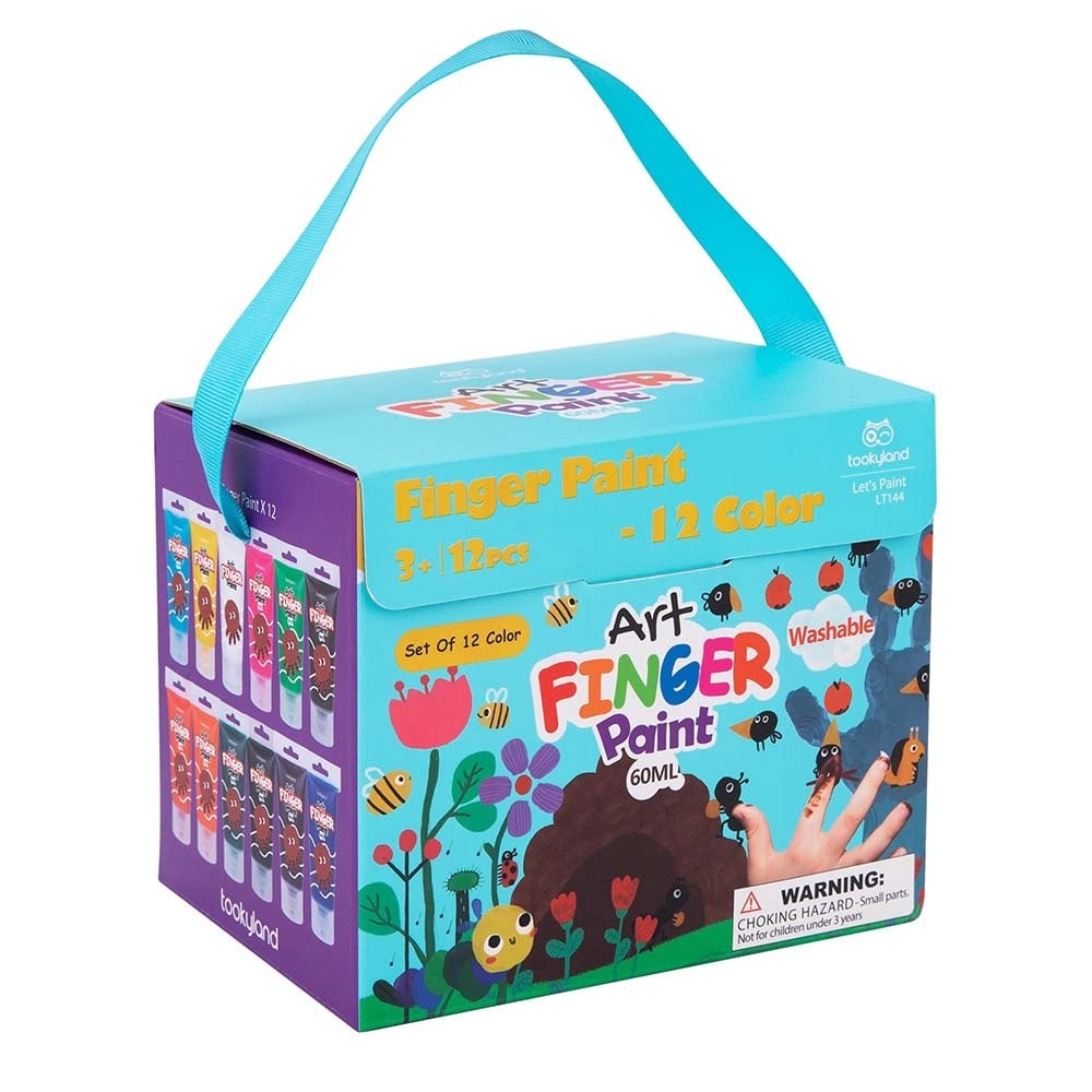 TookyToy - Finger Paint - 12 Colors - 60ml - Image 2