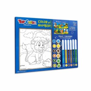 Toy Color - Paint By Numbers Set - 6 Designs with Tempera Paints, Pens & Markers