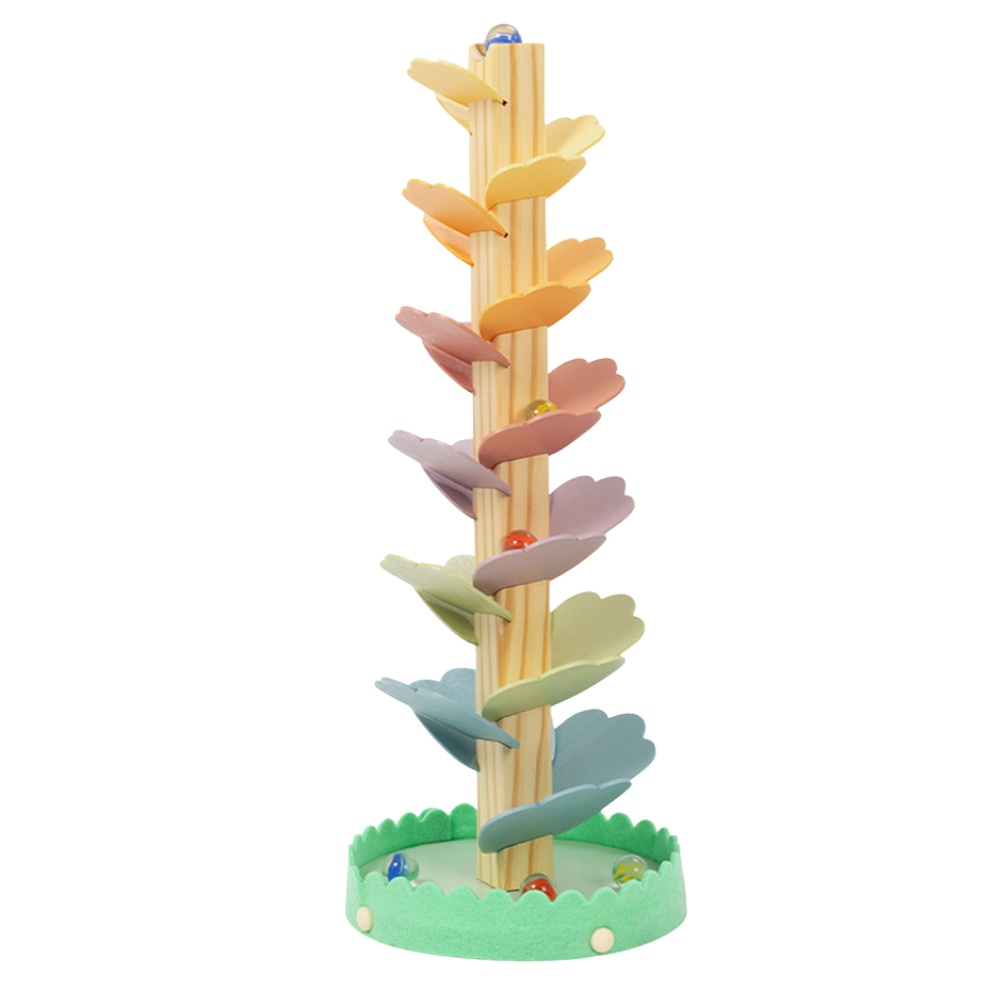 TookyToy - Wooden Ball Track Tree Toy with Spinning Leaves - Image 7
