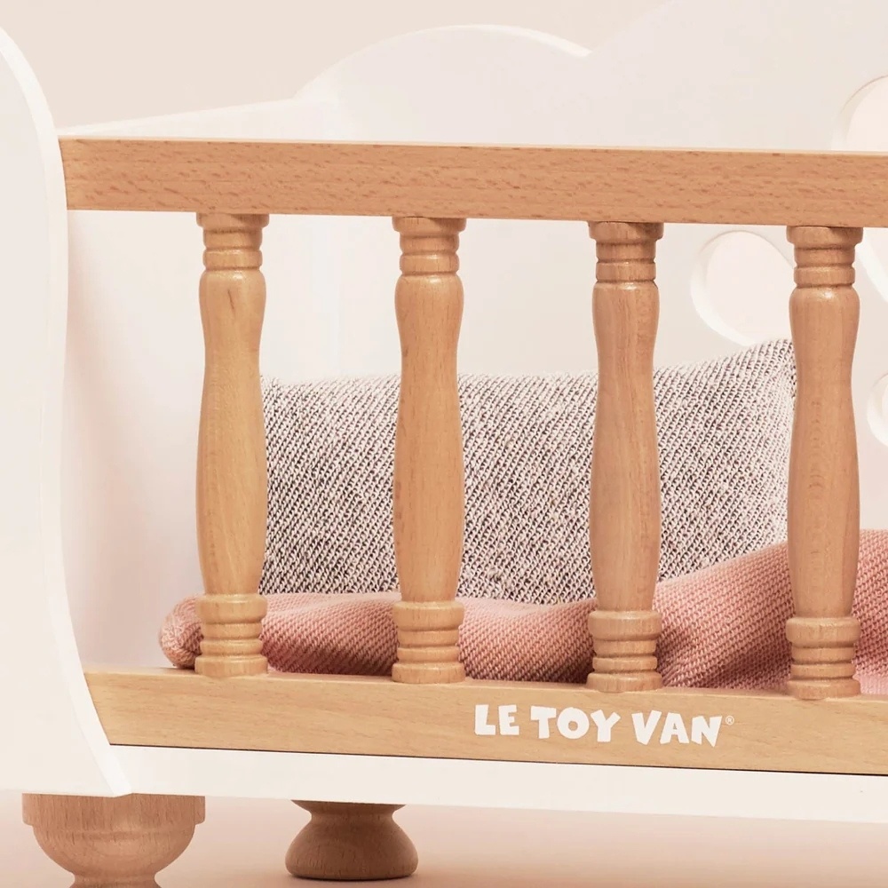 Le Toy Van - Dolls Wooden Cot - Image 5