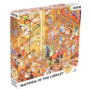Big Potato Games - Mayhem at the Library - 101 Hidden Book Titles - Jigsaw Puzzle - 1000pcs