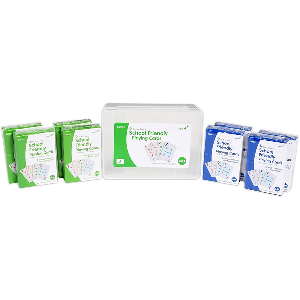 EDX Education - Playing Cards - Number School Friendly - 8 Decks - 448pcs - Polybag - Image 5