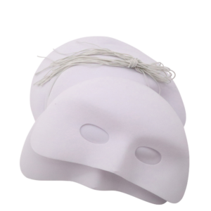 Anthony Peters - Plain White Eye Masks for Kids to Decorate - Pack of 12